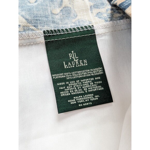 Lauren Ralph Lauren The Landing Donovan Damask Queen Size Bed Skirt Retired - Picture 4 of 6